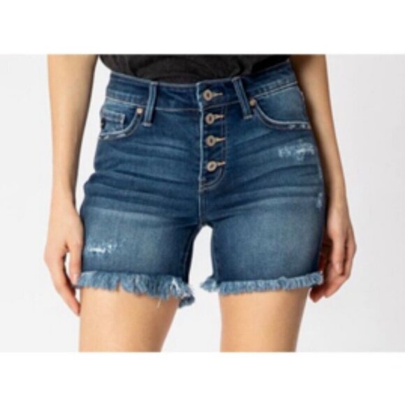 KanCan Estilo High Rise Plus Size High Rise Button Fly Jean Denim Shorts 3XL - Picture 1 of 9